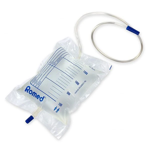 Worek na mocz, jałowy, z zaworem, 2l, 1 sztuka