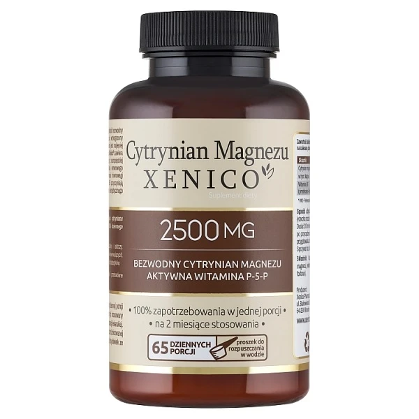 [DATA - 2026-11-30] Cytrynian Magnezu Xenico, proszek, 165g