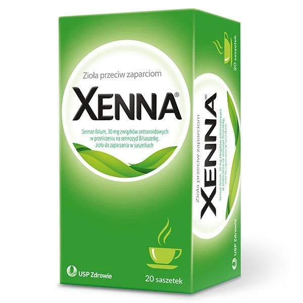 Xenna 30mg, zioła przeciw zaparciom, 20 saszetek