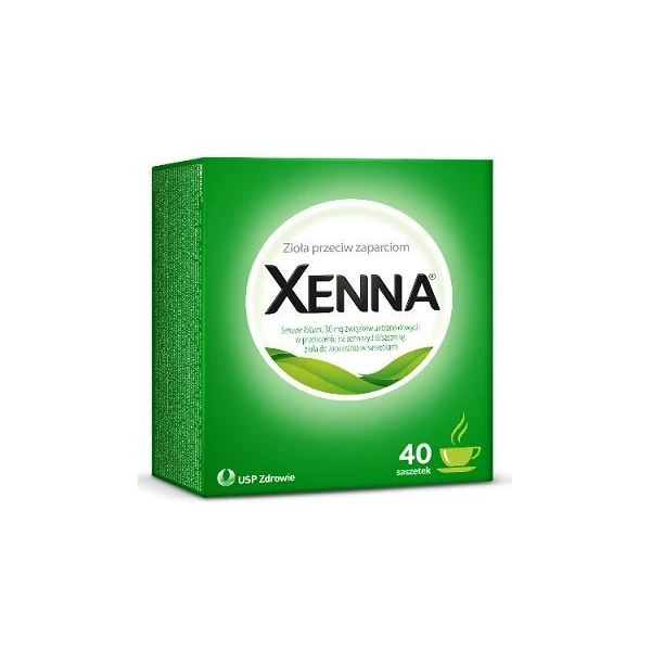 Xenna 30mg, zioła przeciw zaparciom, 40 saszetek