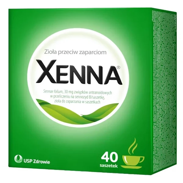 Xenna 30mg, zioła przeciw zaparciom, 40 saszetek
