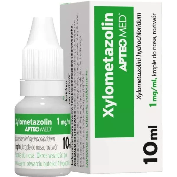 Xylometazolin 1mg/ml, Apteo Med, krople do nosa, 10ml