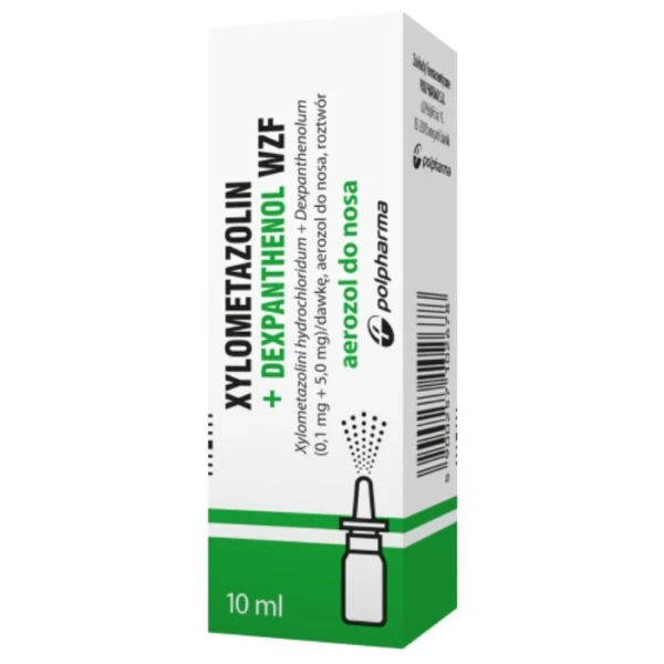 Xylometazolin + Dexpanthenol WZF (0,1mg/ml + 5,0mg/ml), aerozol do nosa, roztwór, 10ml