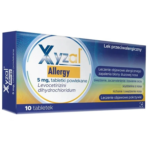 Xyzal Allergy 5mg, 10 tabletek