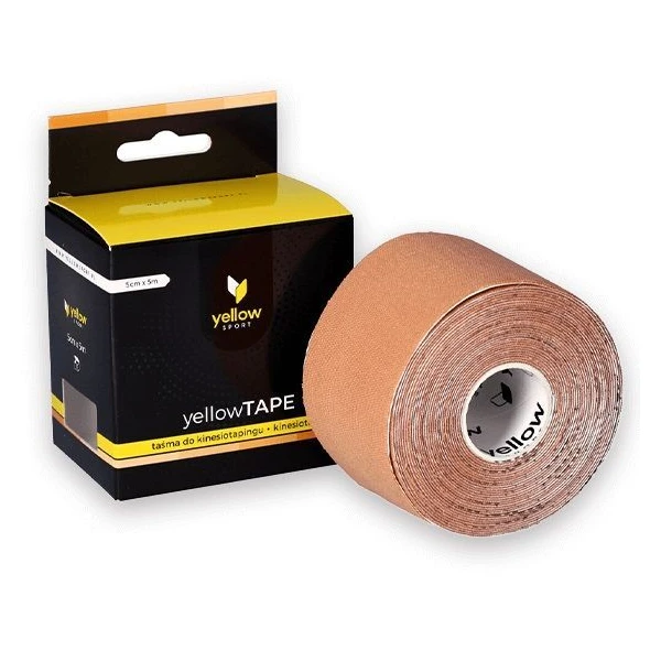 Yellow Sport, taśma do kinesiotapingu, 5cmx5m, cielista, 1 sztuka