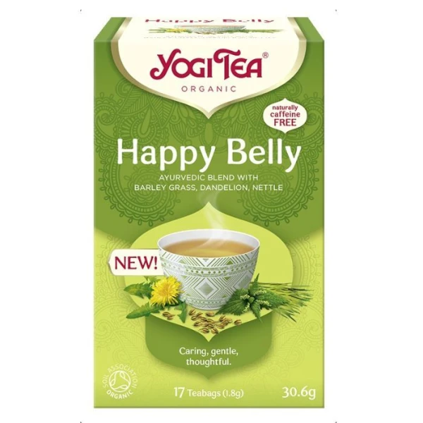 Yogi Tea, Herbatka Lekki Brzuch (Happy Belly) Bio, 17 saszetek