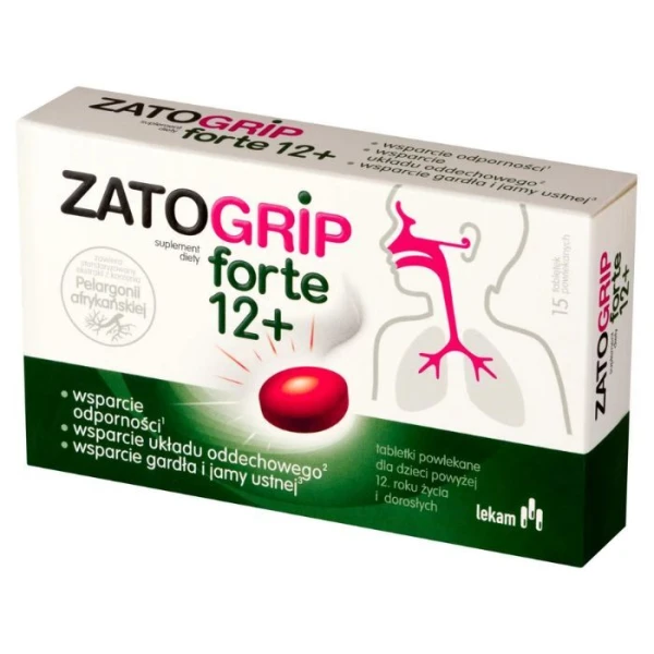Zatogrip Forte 12+, 15 tabletek