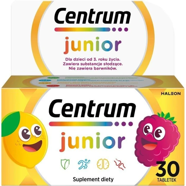 ZESTAW Centrum Junior, 30 tabletek do ssania + butelka w prezencie
