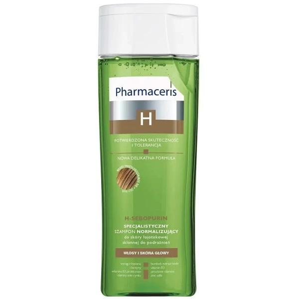 Pharmaceris H, H-Sebopurin, szampon normalizujący do skóry łojotokowej i skłonnej do podrażnień, 250ml
