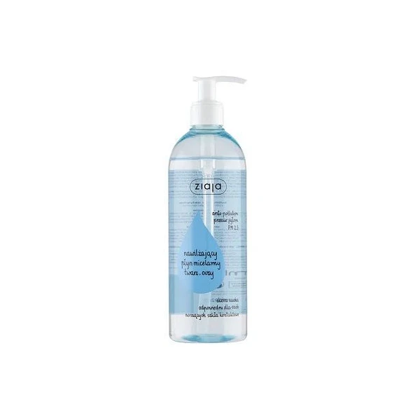 Ziaja de-makijaż Anti-Pollution, płyn micelarny nawilżający, skóra sucha, 390ml