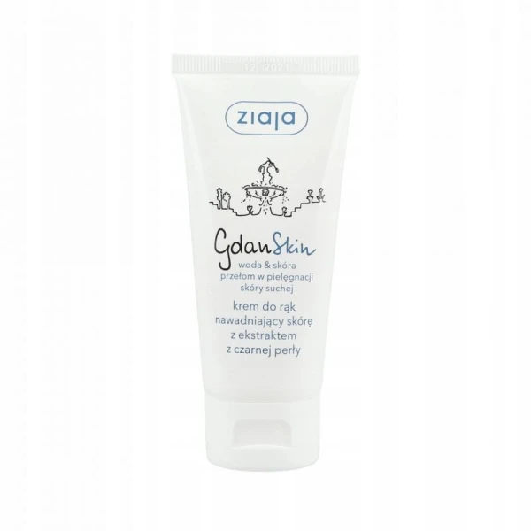 Ziaja GdanSkin, krem do rąk nawadniający, z ekstraktem z czarnej perły, 50ml