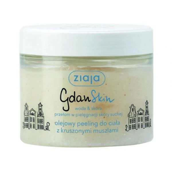 Ziaja GdanSkin, peeling do ciała olejowy, z kruszonymi muszlami, 300ml