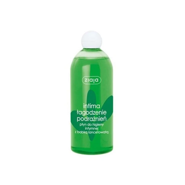 Ziaja Intima, płyn do higieny intymnej, babka lancetowata, łagodzenie podrażnień, 500ml