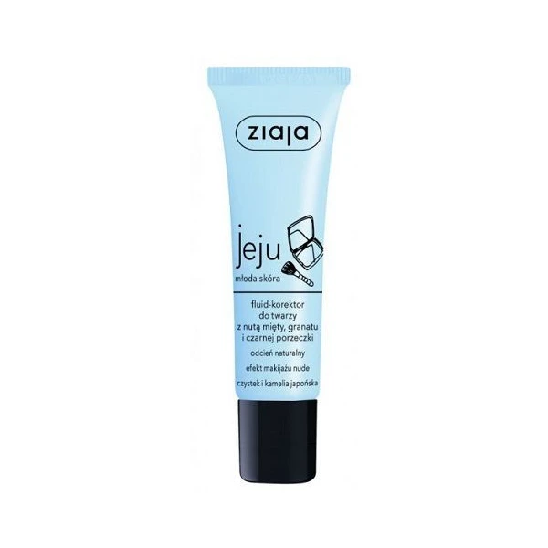 Ziaja Jeju Młoda Skóra, fluid-korektor do twarzy, z nutą mięty, granatu i czarnej porzeczki, 30ml