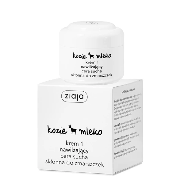 Ziaja Kozie Mleko, krem 1 nawilżający, cera sucha i skłonna do zmarszczek, 50ml