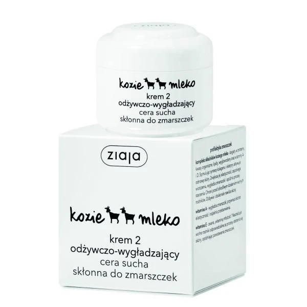 Ziaja Kozie Mleko, krem 2 odżywczo-wygładzający, cera sucha i skłonna do zmarszczek, 50ml