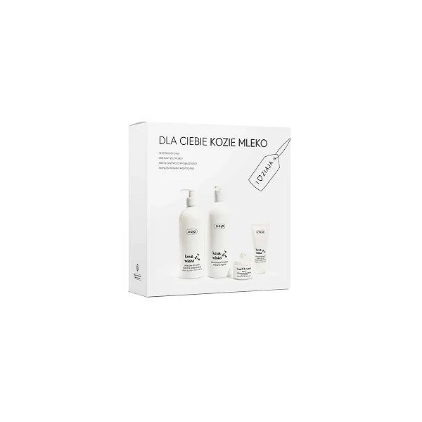 Ziaja Kozie Mleko, mleczko do ciała, 400ml + żel pod prysznic, 500ml + krem 2, 50ml + krem do rąk, 50ml