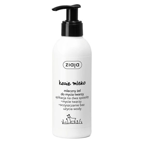 Ziaja Kozie Mleko, mleczny żel do mycia twarzy, 200ml