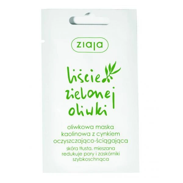 Ziaja Liście Zielonej Oliwki, maseczka do twarzy oczyszczająco-ściągająca, skóra tłusta i mieszana, 7ml