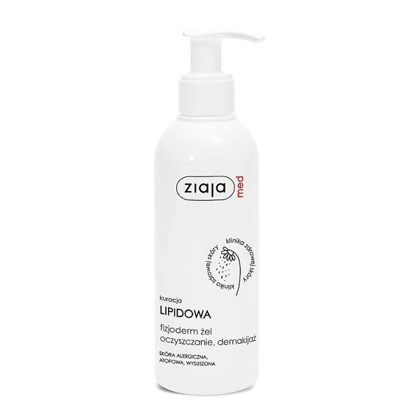 Ziaja Med Kuracja Lipidowa, fizjoderm, żel oczyszczanie demakijaż, skóra alergiczna, 200ml