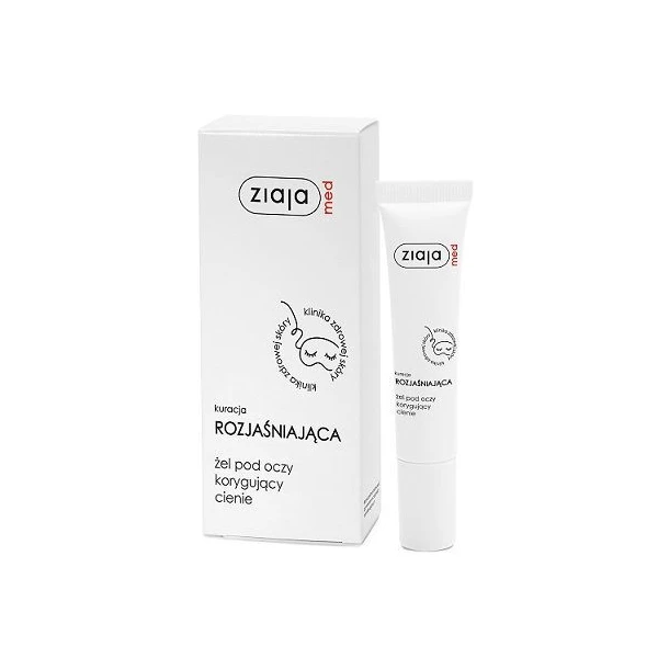 Ziaja Med Kuracja Rozjaśniająca, żel pod oczy korygujący cienie, 15ml