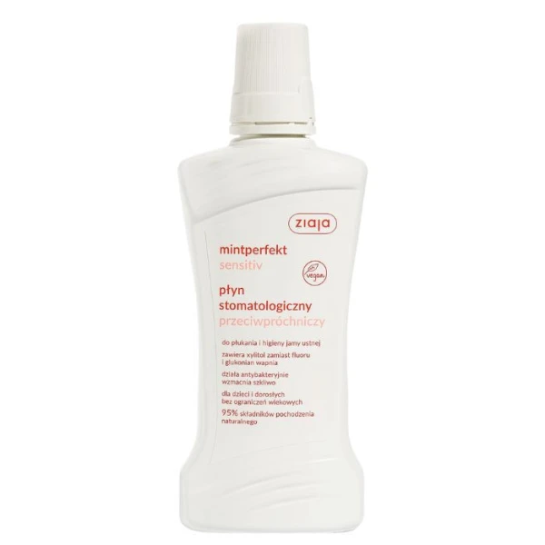 Ziaja Mintperfekt, płyn stomatologiczny przeciwpróchniczy, Sensitiv, 500ml