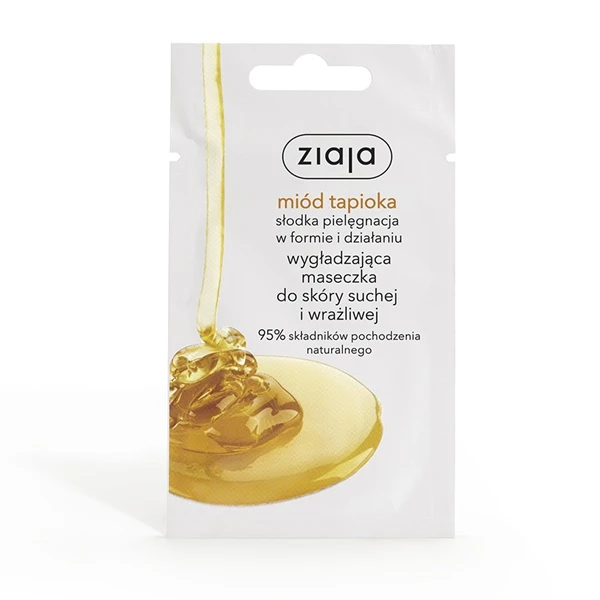 Ziaja, maseczka wygładzająca do skóry suchej i wrażliwej, miód tapioka, 7ml