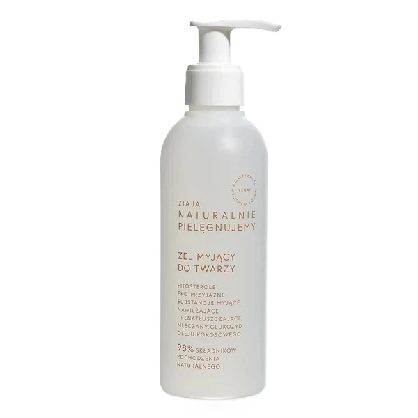 Ziaja Naturalnie Pielęgnujemy, żel myjący do twarzy, 200ml