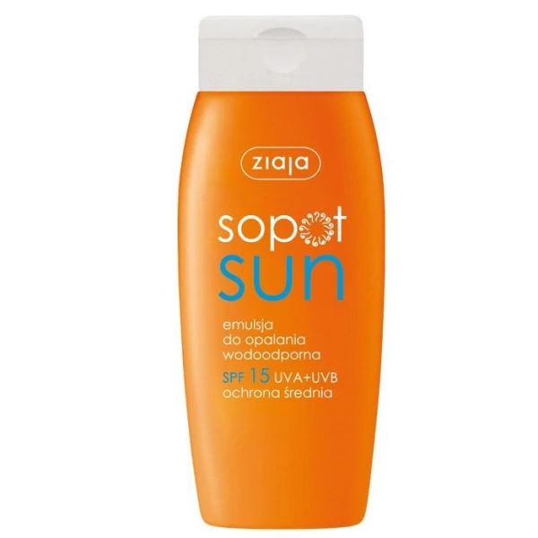 Ziaja Sopot Sun, emulsja do opalania SPF 15, wodoodporna 150ml