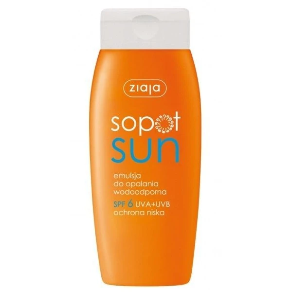 Ziaja Sopot Sun, emulsja do opalania SPF6, wodoodporna 150ml