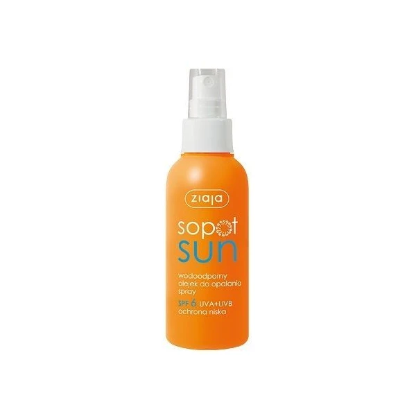 Ziaja Sopot Sun, olejek do opalania SPF6, spray wodoodporny, 125ml