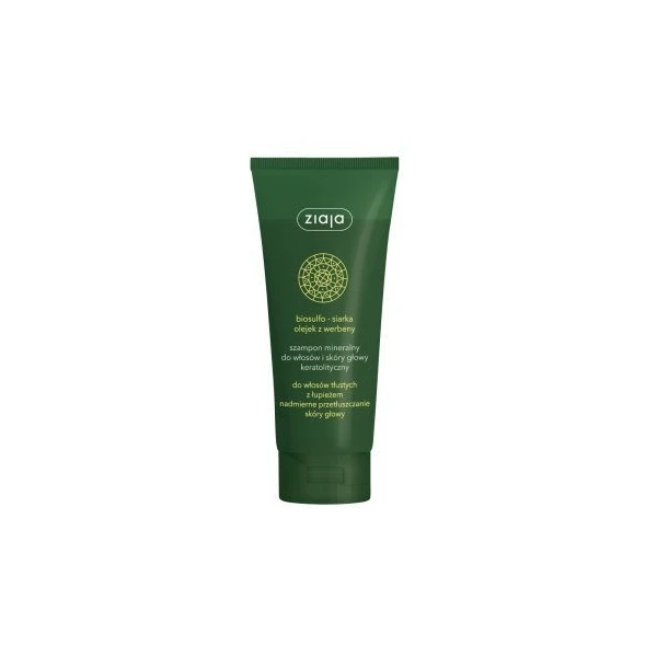 Ziaja, szampon mineralny keratolityczny, biosulfo-siarka i olejek z werbeny, 200ml