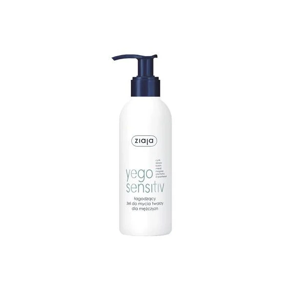 Ziaja Yego Sensitiv, łagodzący żel do mycia twarzy dla mężczyzn, 200ml