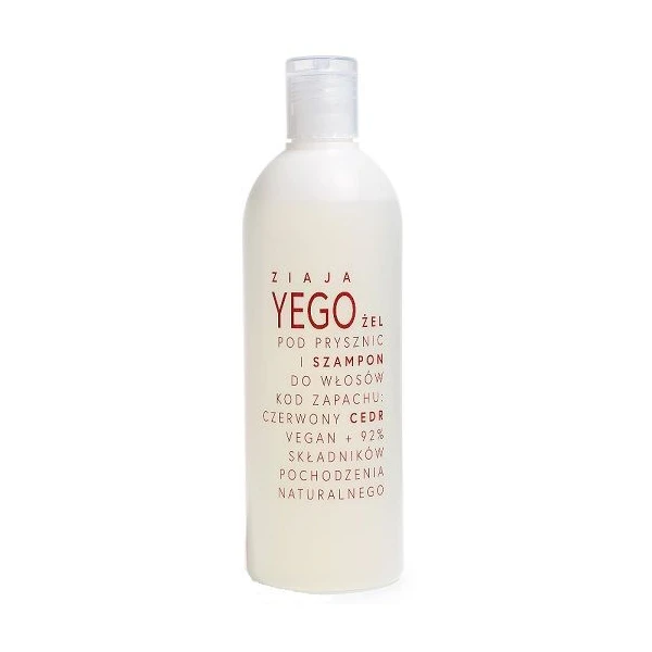 Ziaja Yego, żel pod prysznic i szampon, zapach - czerwony cedr, 400ml