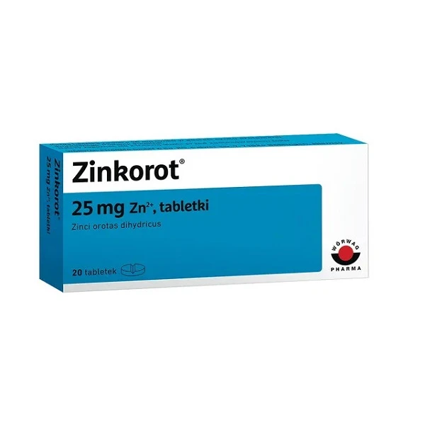 Zinkorot 25mg, 20 tabletek