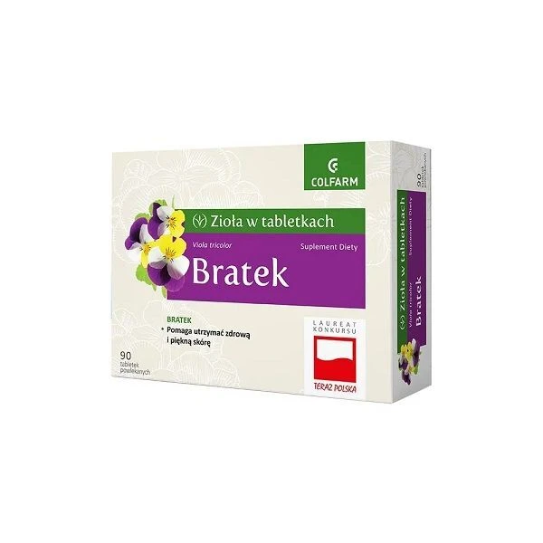 Zioła w tabletkach, Bratek, 90 tabletek