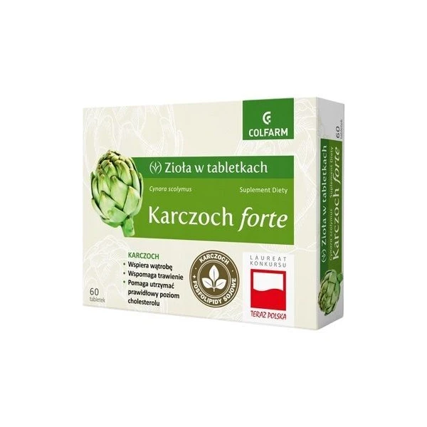 Zioła w tabletkach, Karczoch forte, 60 tabletek