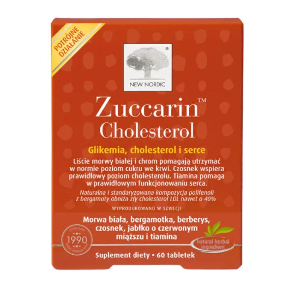 New Nordic, Zuccarin Cholesterol, 60 tabletek