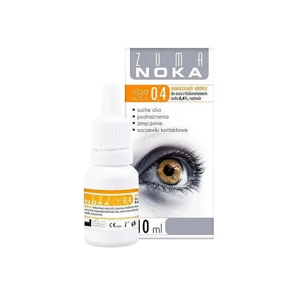 Zuma Noka, ulga dla oczu, nawilżające krople do oczu, 10ml