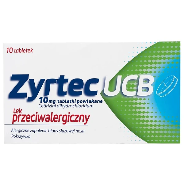 Zyrtec UCB 10mg, 10 tabletek