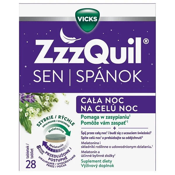 [DATA - 2026-11-30] ZzzQuil Sen Cała Noc, 28 tabletek
