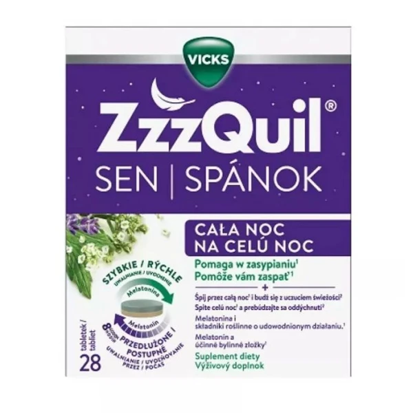 [DATA - 2026-11-30] ZzzQuil Sen Cała Noc, 28 tabletek